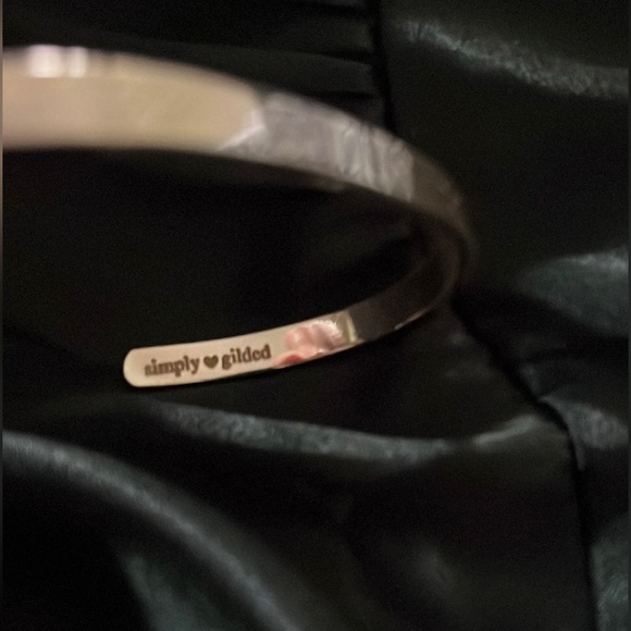 Simply Gilded rose gold cuff bracelet breast cancer awareness “be a light” - Picture 3 of 3